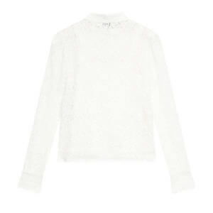 Mint Velvet White Lace Scallop Trim Top